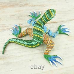 Iguana Alebrije Oaxacan Wood Carving A1826 Magia Mexica