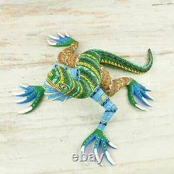 Iguana Alebrije Oaxacan Wood Carving A1826 Magia Mexica