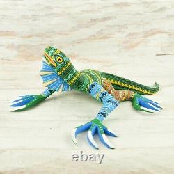 Iguana Alebrije Oaxacan Wood Carving A1826 Magia Mexica