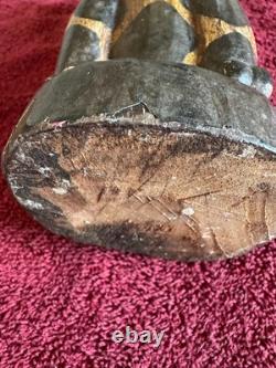 JAGUAR HAND CARVED WOOD PRIMATIVE FOLK ART 9x3.5x3.5 INCHES