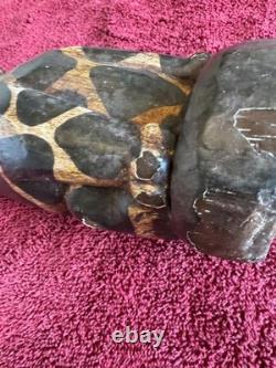JAGUAR HAND CARVED WOOD PRIMATIVE FOLK ART 9x3.5x3.5 INCHES