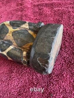JAGUAR HAND CARVED WOOD PRIMATIVE FOLK ART 9x3.5x3.5 INCHES