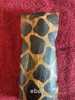 JAGUAR HAND CARVED WOOD PRIMATIVE FOLK ART 9x3.5x3.5 INCHES