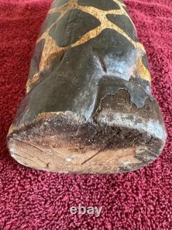 JAGUAR HAND CARVED WOOD PRIMATIVE FOLK ART 9x3.5x3.5 INCHES
