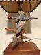 James Ahearn Folk Art Lamp Miniature Carved Painted Wooden Pintail Decoys 1950