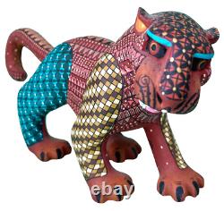Jaguar Alebrije Wood Carved Handcrafted Mexican Art Panther Unique