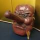 Japanese Lacquer Hand-carved Tengu Mask 19.6inch Wall Hanging Folk Art Meiji Era