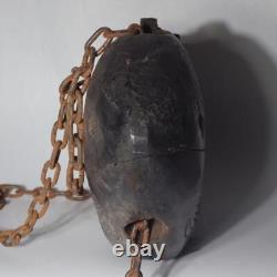 Japanese wooden Carved Jizai kagi sea bream Irori Fireplace Carp Folk art JZI106