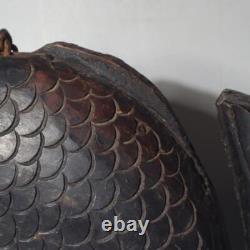 Japanese wooden Carved Jizai kagi sea bream Irori Fireplace Carp Folk art JZI106