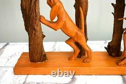 John Cowden Woodcarvers Sculpture Man Hunting withShotgun & Dog Signed TN Folk Art