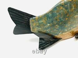 John Fairfield Sunfish Folk Art Fish Spearing Decoy Carving Ice Fishing Kp21