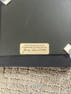 Judy Rand Animal Folk Art Hand Painted Carved Wood Rabbit Mirror Set Vtg Signed