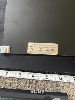 Judy Rand Animal Folk Art Hand Painted Carved Wood Rabbit Mirror Set Vtg Signed