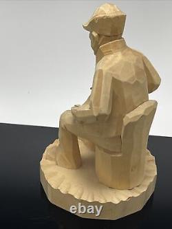 Krogenæs Møbler wood carving sculpture self portrait