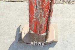 LARGE Antique Martha Washington Folk Art Wood Carved Statue 4' Tall Primitive