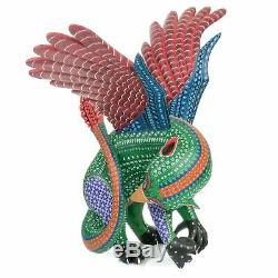 LARGE GRIFFIN BIRD Oaxacan Alebrije Carving Mexican Folk Art Sculpture Painting