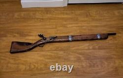 LARGE Vintage Hand Carved Made Wood Metal Folk Art Toy Rifle Display Gun 47