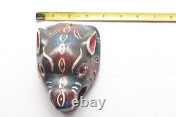 LOT of 3 Vintage MEXICAN GUERRERO FOLK ART ANTIQUE CARVED MINI MASKS