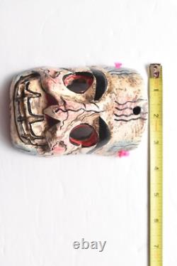 LOT of 3 Vintage MEXICAN GUERRERO FOLK ART ANTIQUE CARVED MINI MASKS