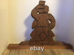 LaVon Williams Hand carved Folk Art Sculpture FAT LADY Jazz Figure carving BASS