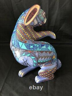 Large 13 Carved Rabbit Jacobo & Maria Angeles Oaxaca Mexico Fine Paint Detail