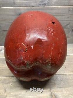 Large Antique Folk Art Primitive Wood Carving -Apple Sculpture Solid Wood 14.5