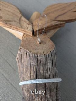 Large Ben Ortega 1995 Angel Folk Art Signed Hand Carved Wall Sculpture 16x10