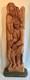Large & Exceptional Folk Art/naive Wood Carving Of Man, Woman & Child 59 In. H