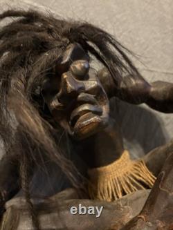 Large Hand Carved Wooden Folk Art Man Sculpture Statue Tribal Figure