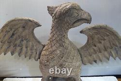 Large Impressive Vintage Wilhelm Schimmel Style Folk Art Eagle Wood Carving