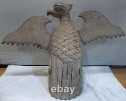 Large Impressive Vintage Wilhelm Schimmel Style Folk Art Eagle Wood Carving