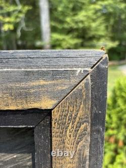 Large Vintage Carved Wood Folk Art Patriotic American Eagle & Flag Sign Display