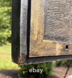 Large Vintage Carved Wood Folk Art Patriotic American Eagle & Flag Sign Display