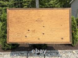 Large Vintage Carved Wood Folk Art Patriotic American Eagle & Flag Sign Display