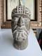 Large Vintage Stone Carved Folk Art Head Figure Handmade