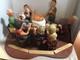 Large Wood Carved Folk Art Sculpture Elderly Man Birthday Party Humorous