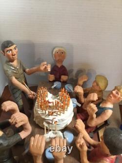 Large Wood Carved FOLK ART Sculpture Elderly Man BIRTHDAY Party Humorous