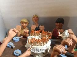 Large Wood Carved FOLK ART Sculpture Elderly Man BIRTHDAY Party Humorous