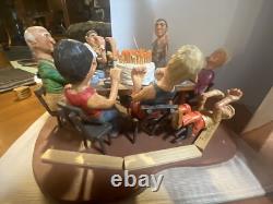 Large Wood Carved FOLK ART Sculpture Elderly Man BIRTHDAY Party Humorous