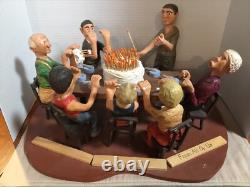 Large Wood Carved FOLK ART Sculpture Elderly Man BIRTHDAY Party Humorous