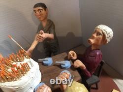 Large Wood Carved FOLK ART Sculpture Elderly Man BIRTHDAY Party Humorous