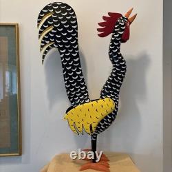 Lonnie & Twyla Money Rooster Kentucky Folk Art Sculpture Hand Carved Wood Large