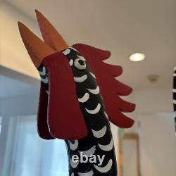 Lonnie & Twyla Money Rooster Kentucky Folk Art Sculpture Hand Carved Wood Large