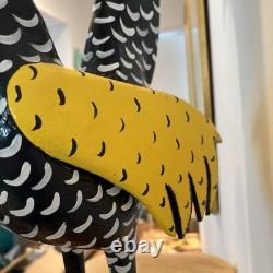 Lonnie & Twyla Money Rooster Kentucky Folk Art Sculpture Hand Carved Wood Large