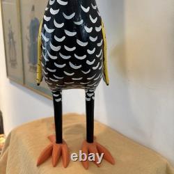 Lonnie & Twyla Money Rooster Kentucky Folk Art Sculpture Hand Carved Wood Large