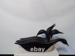 Loon Decoys/Folk Art Hand Carved and Painted Signed by Kautz decorative