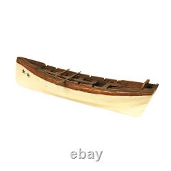 Lt 18th c American Hand Carved Sailor Made Admiral's Longboat Miniature Folk Art