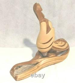 Luis Barela Folk Art Wooden Carving Mother and Child 2003