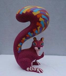 Luis Pablo Oaxacan Wood Carving Beautiful Squirrel Euc Vintage Alebrije