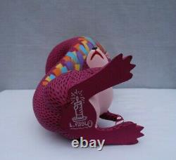 Luis Pablo Oaxacan Wood Carving Beautiful Squirrel Euc Vintage Alebrije